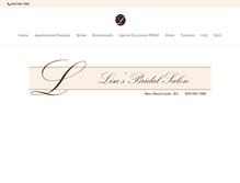 Tablet Screenshot of lisasbridal.com